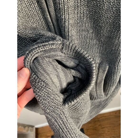 L.L. Bean Full Zip Knit Cardigan Sweater ItemID 298244 Mens L- Grey - Picture 4 of 6